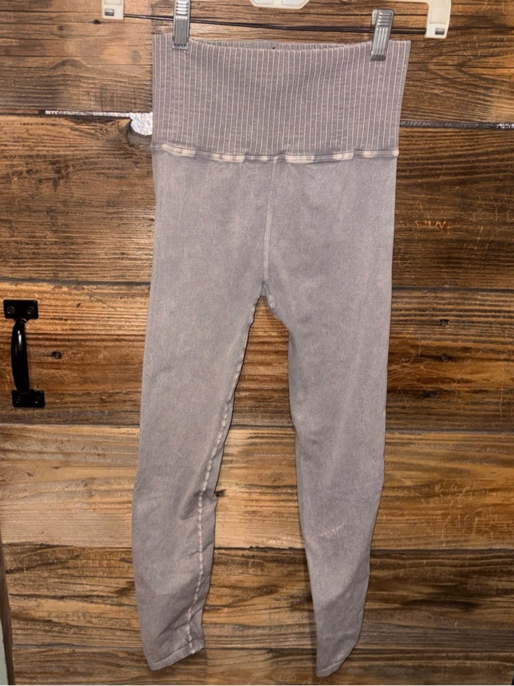 Free People Movement Ribbed High-Waist Leggings - Gray